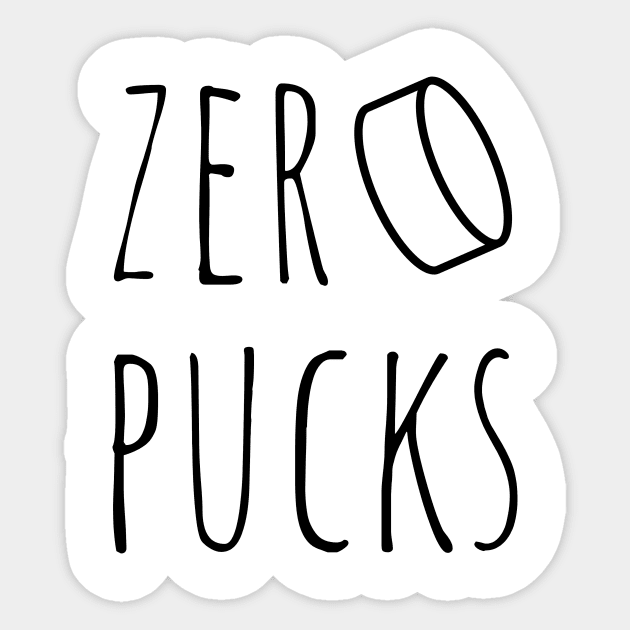 Zero Pucks Tee shirt Sticker by SunArt-shop